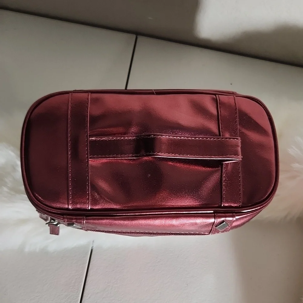 Avon Metallic redish pink makeup bag